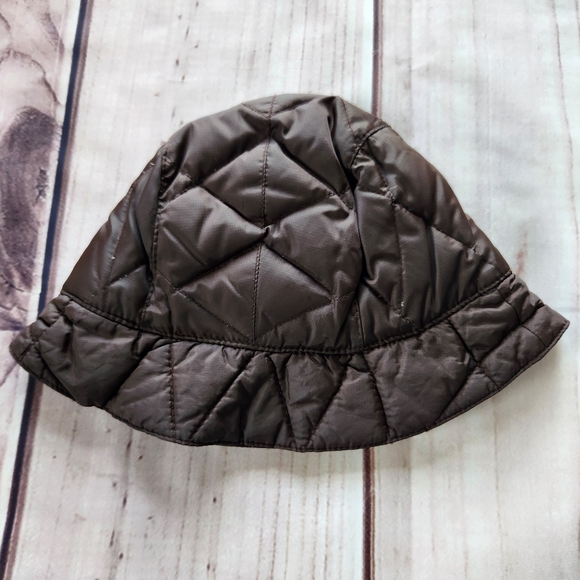 Eddie Bauer 2008 Down Bucket Hat Brown Fleece-lined Puffer Puffy Women's Hat - Picture 2 of 7
